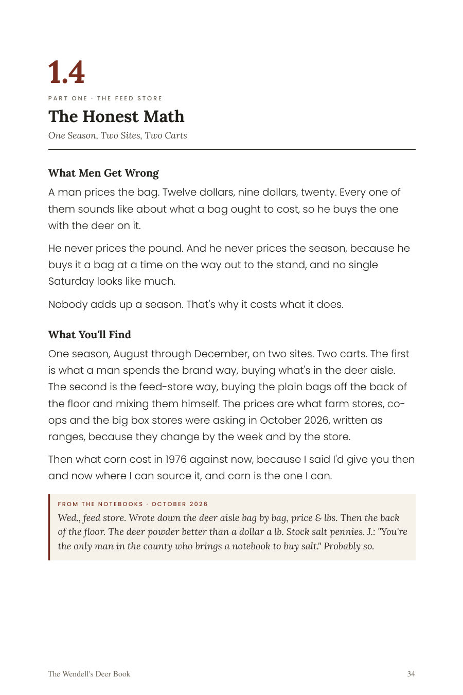 Page 34: One season, two sites, two carts