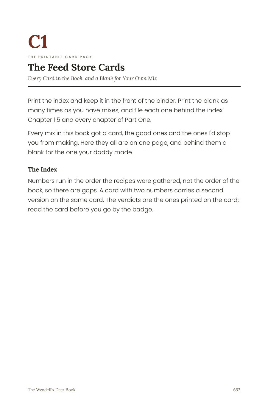 Page 652: The Feed Store Cards
