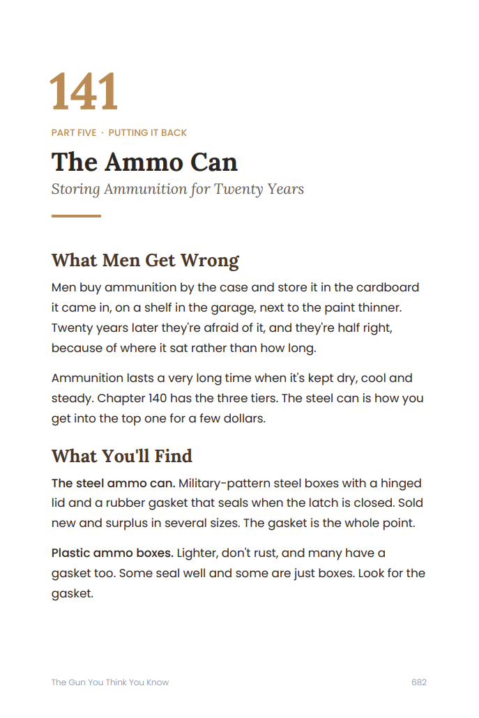 Page 682: The Ammo Can, storing ammunition for twenty years